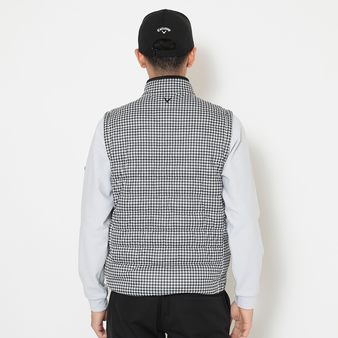 【ホワイト柄1】全方向ストレッチ接結ボーダー2WAY中綿ブルゾン <PERFORMANCE> (MENS) 2way中綿フードブルゾン/MAJESTIC LEGON(マジェスティックレゴン