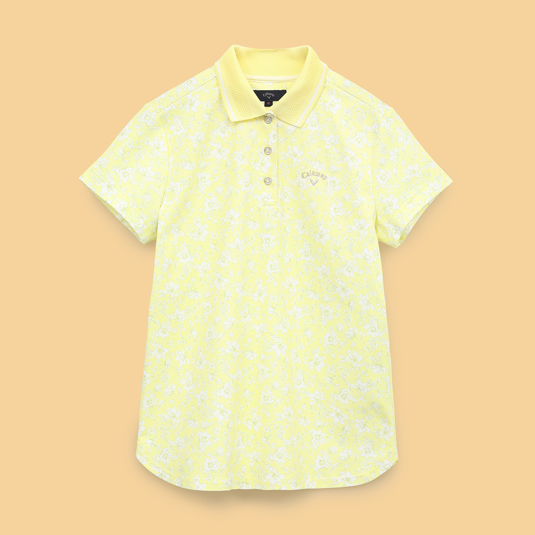 フラワープリント半袖ポロシャツ (WOMENS)