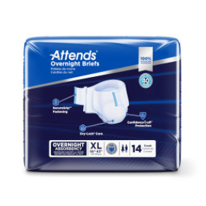 Attends Overnight Briefs, X-Large - 14/bag (ATEWBXT Health & Beauty Health Care Incontinence Aids) photo
