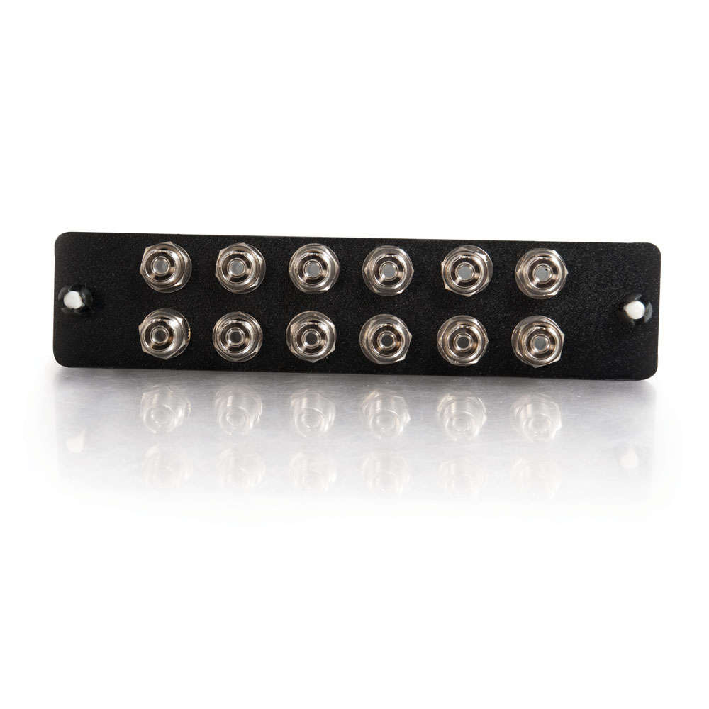 12-Strand, FC, PB Insert, Multimode/Single-Mode Adapter Panel