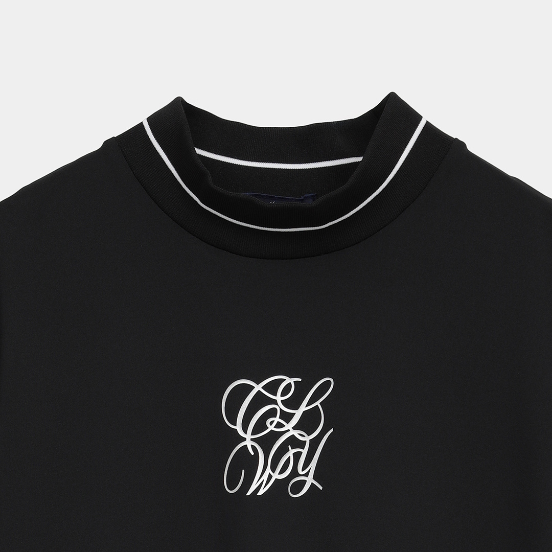 Callaway - Callaway プリントストレッチスムース 半袖モックネックシャツ ストレッチスムース半袖モックネックシャツ (WOMENS)