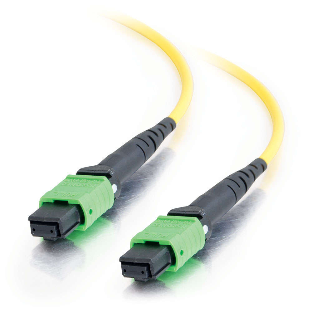 MTP 9/125 OS1 Single-Mode Fiber Optic Assembly Ribbon Cable - Low Smoke Zero Halogen LSZH - Yellow