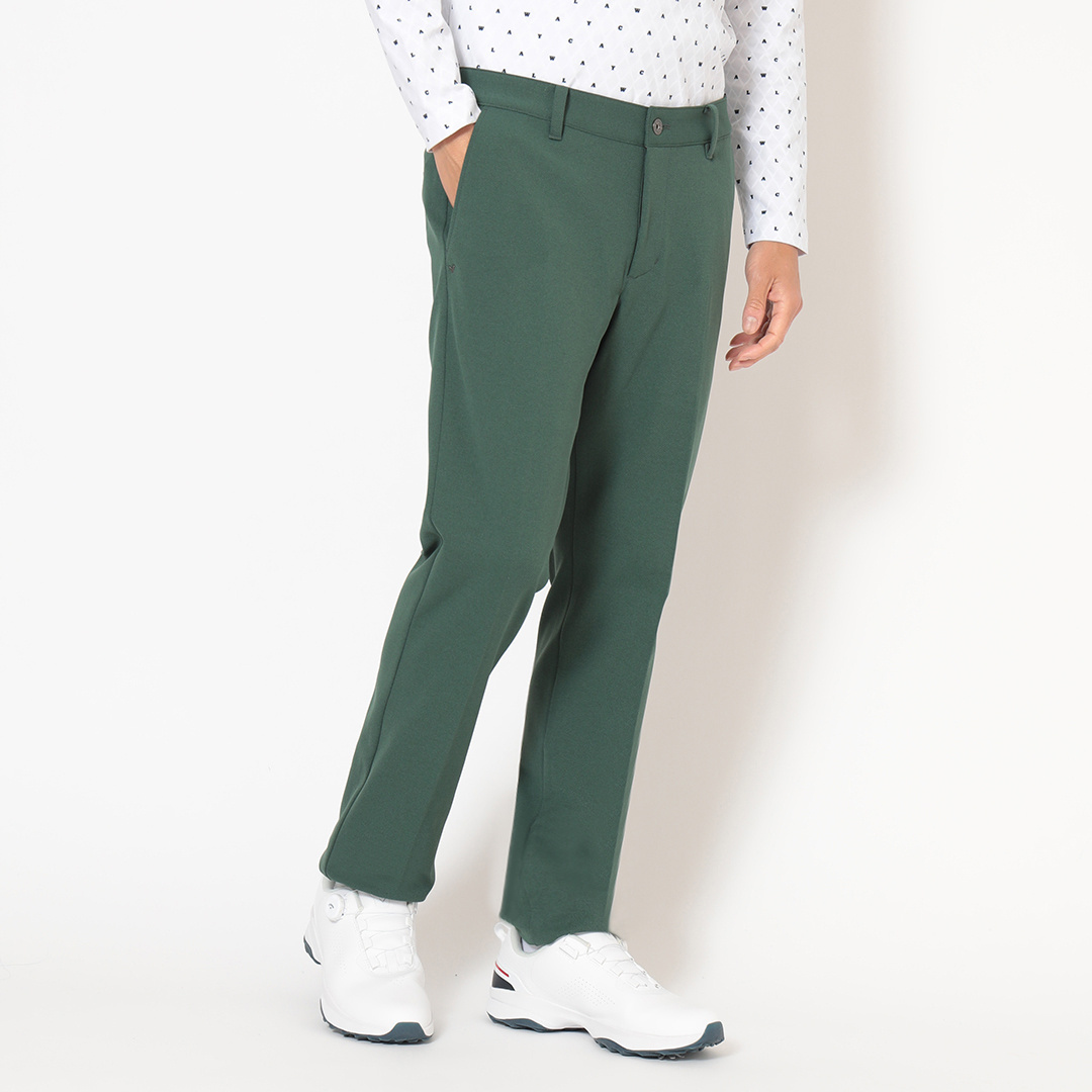 ポリエステルブロックニットテーパードパンツ (MENS)
