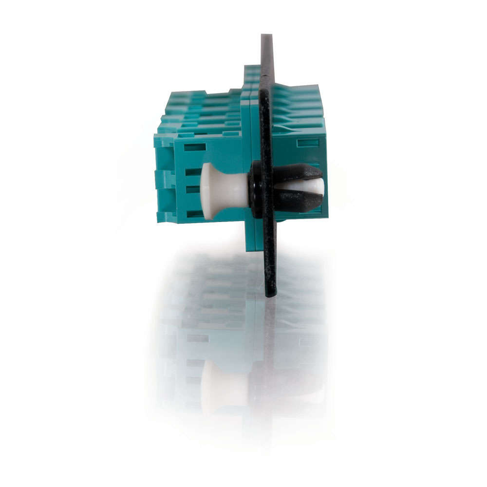 12-Strand, LC Duplex, PB Insert, Multimode, Aqua Adapter Panel