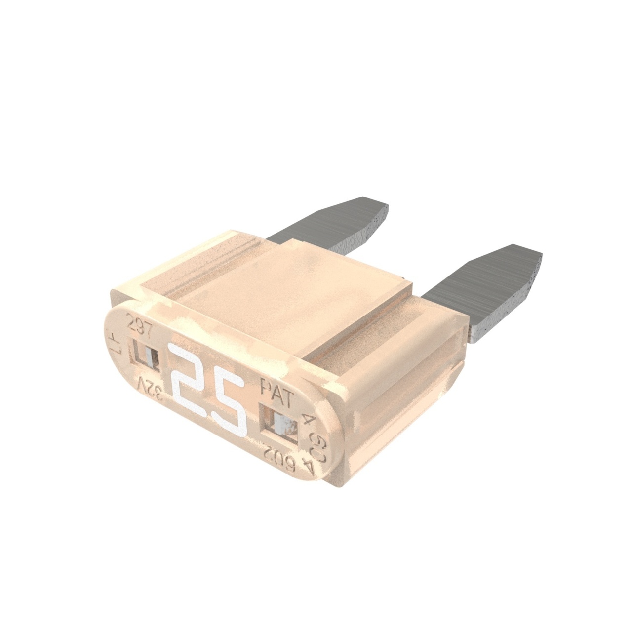 AUTOMOTIVE MINI FAST-ACTING BLADE TYPE FUSE 5-PIECE BOX 25 AMP