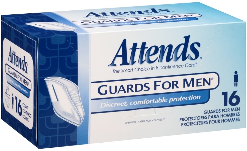 Attends Guards for Men, 64/case (AMG Health & Beauty Health Care Incontinence Aids) photo