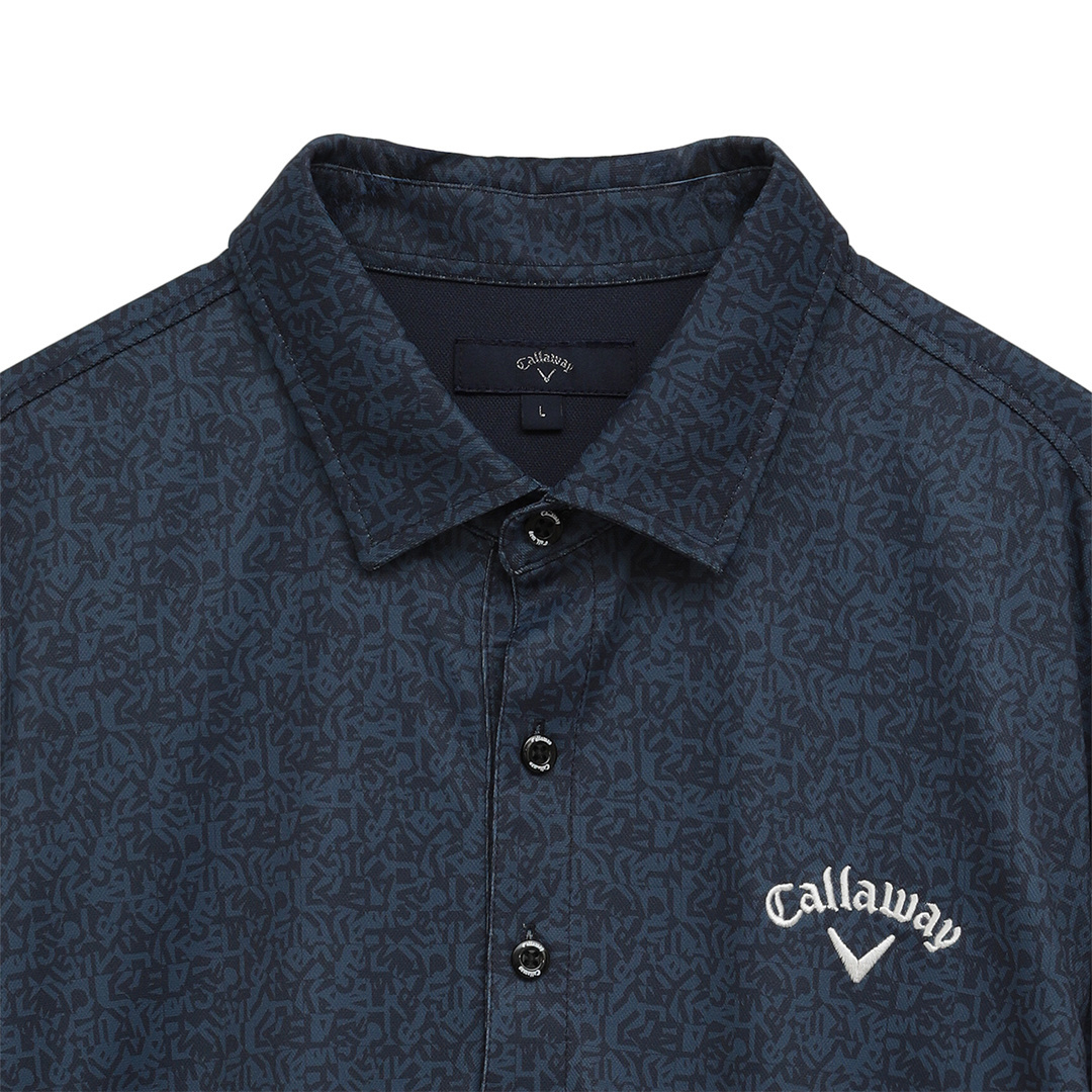 3℃裏クール幾何学ロゴプリントカノコシャツ (MENS)