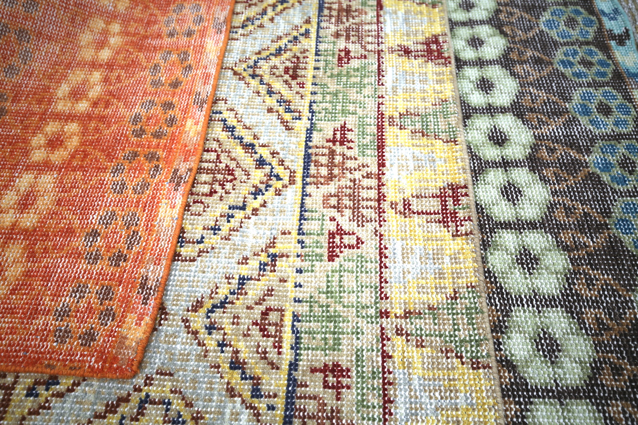 From Kiser's Floor Fashions, these rugs from India range from $1,195 to $2,595 for sizes 5.5-by-8.5 feet to 9-by-12-feet. From Kiser's Floor Fashions, these rugs from India range from $1,195 to $2,595 for sizes 5.5-by-8.5 feet to 9-by-12-feet.