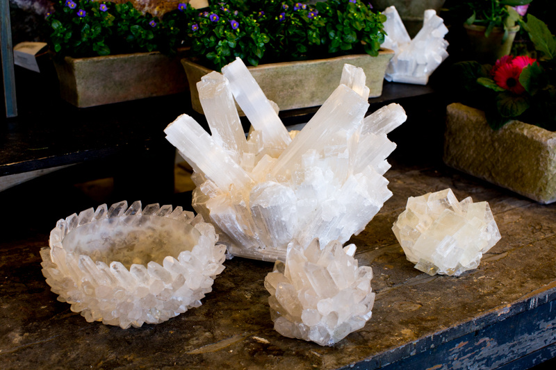 A quartet of quartz accessories from The Garden District A quartet of quartz accessories from The Garden District