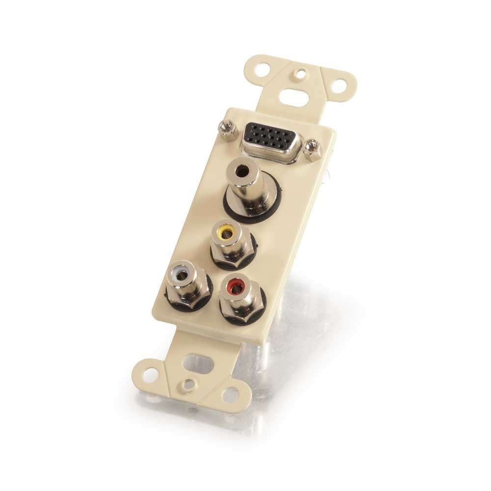 VGA, 3.5mm Audio, Composite Video and RCA Stereo Audio Wall Plate