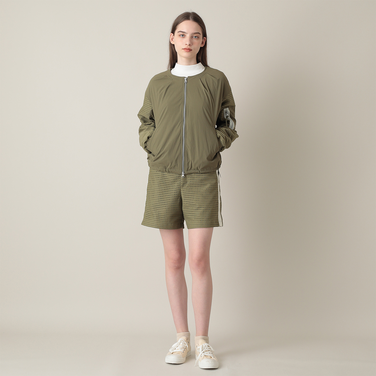 格子素材 レーヤード ショートパンツ(WOMENS)
