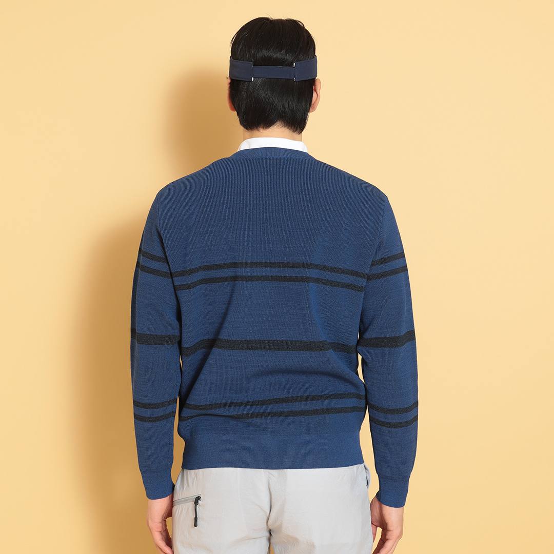 片畦クルーネックニット (MENS)