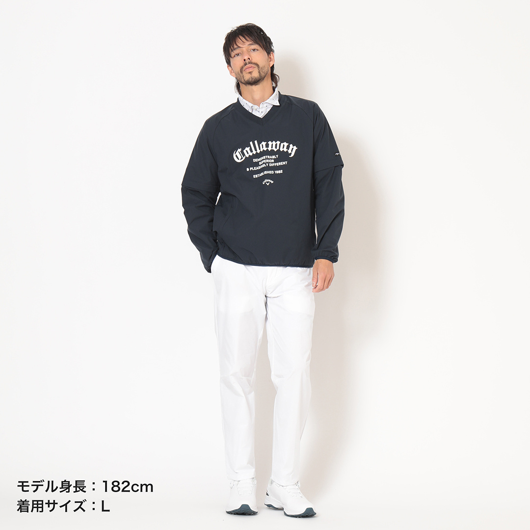 ポリエステルリップ2WAY撥水Vネックブルゾン (MENS)