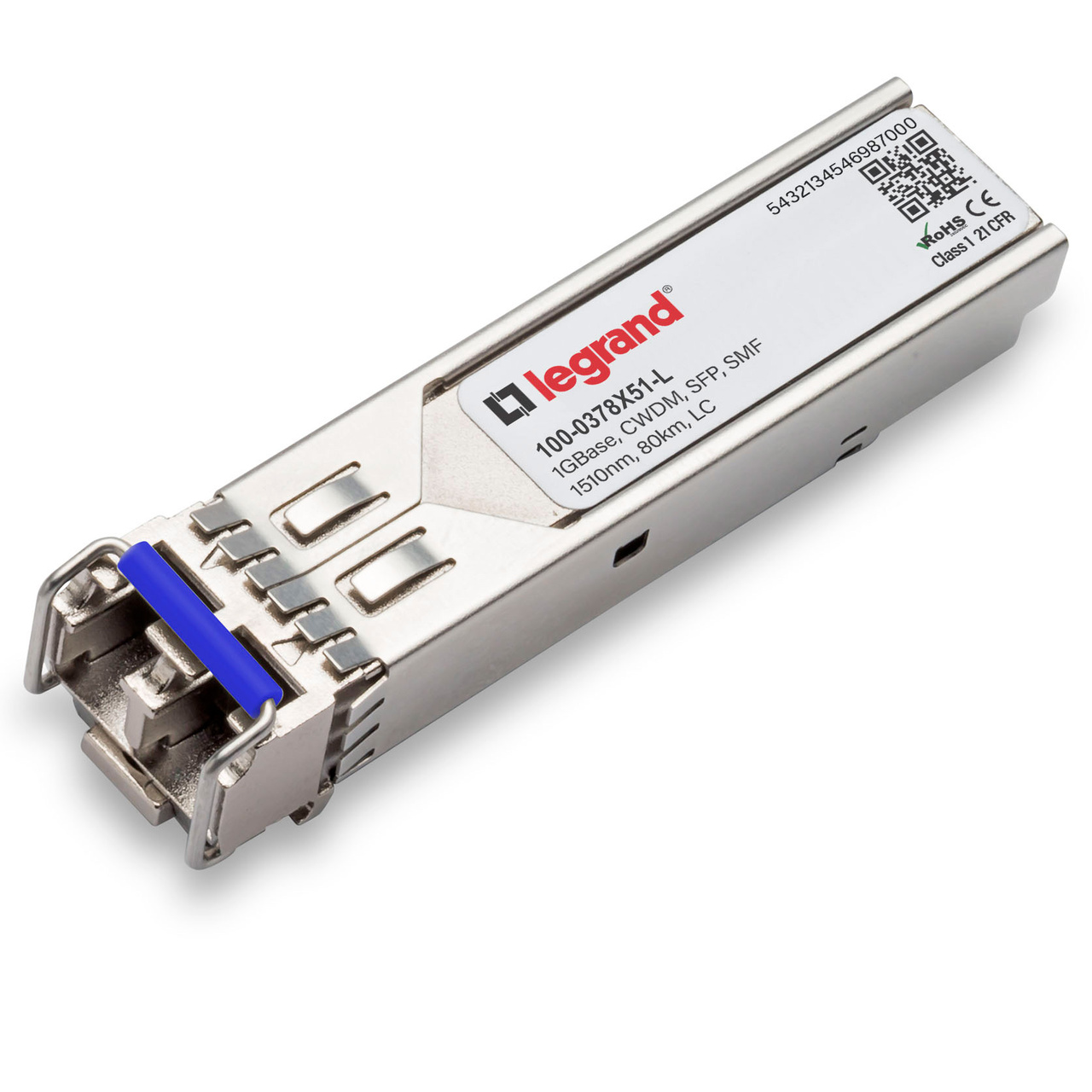 Calix 100-0378X51 Compatible 1000Base-CWDM SFP Transceiver (SMF, 1510nm, 80km, LC Duplex, DDM, I-Temp)