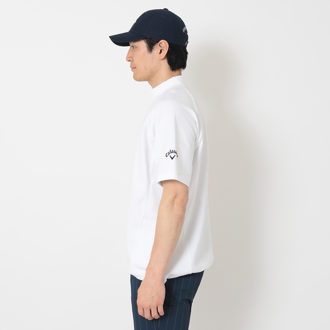 ポンチ半袖モックネック ※S/4Lサイズあり (UNISEX)
