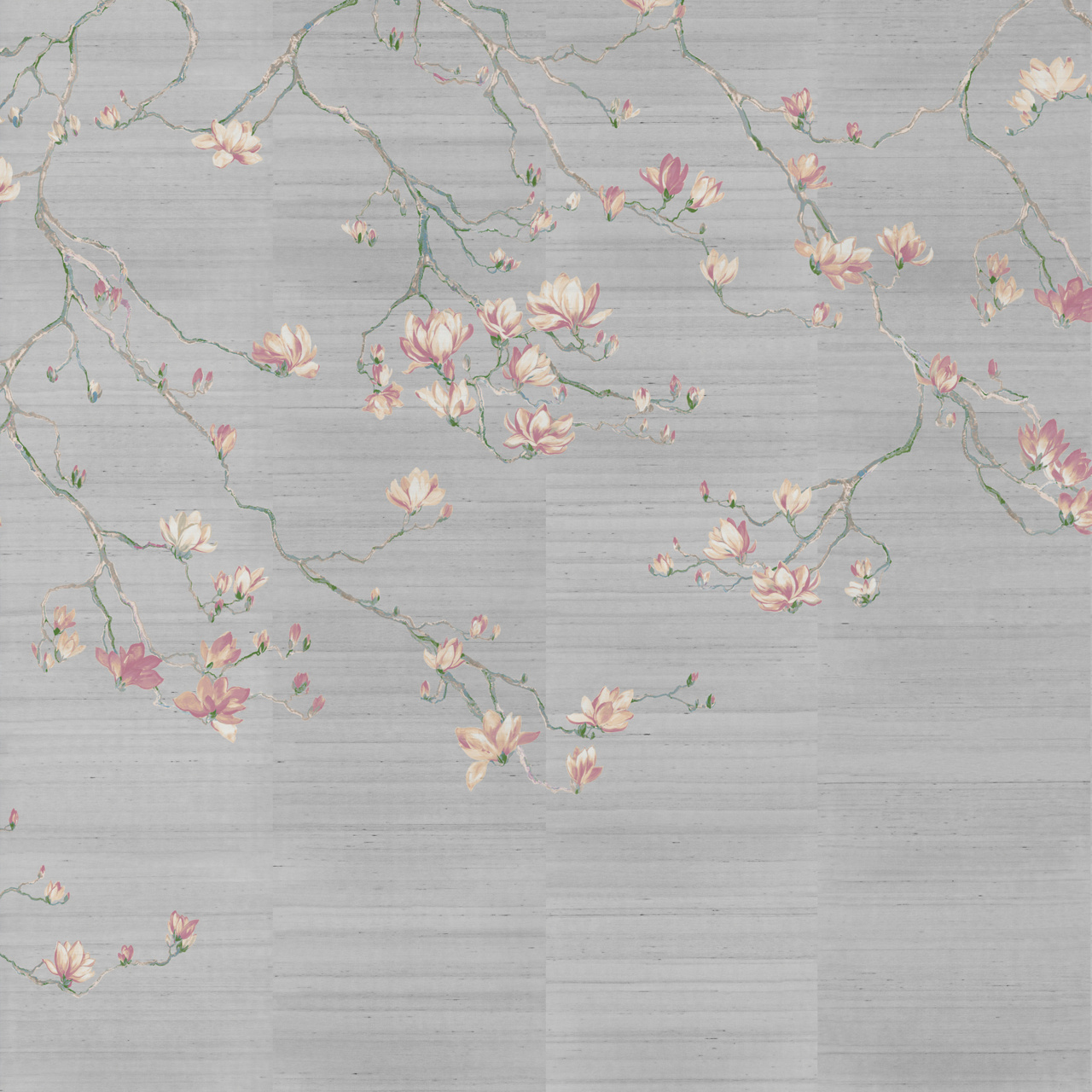 Blossom in Rosy Chrome on Star Dust Silk | Phillip Jeffries