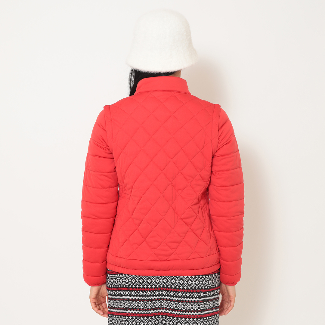 スターストレッチ袖取り外し中綿ブルゾン (WOMENS)