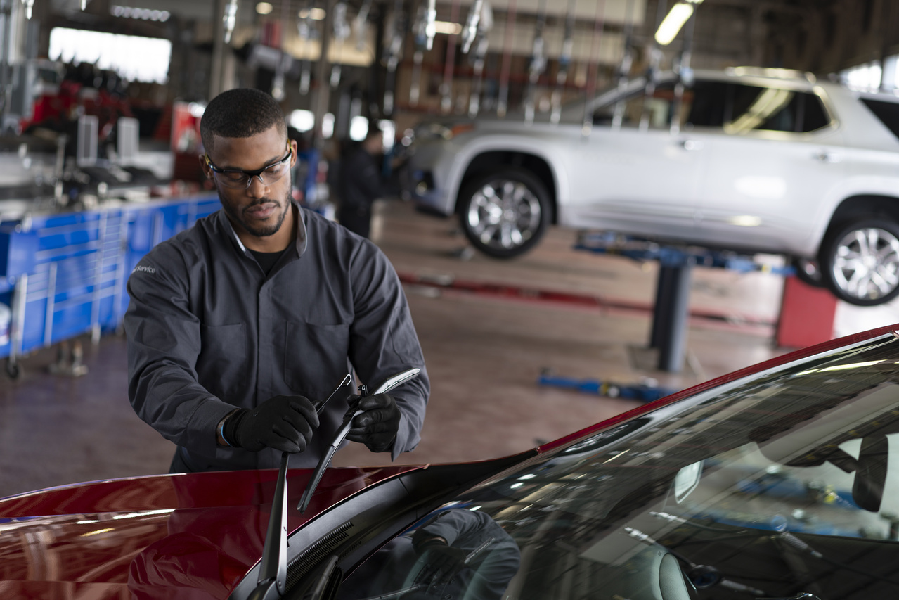 Chevrolet car service and body shop with a certified technician.