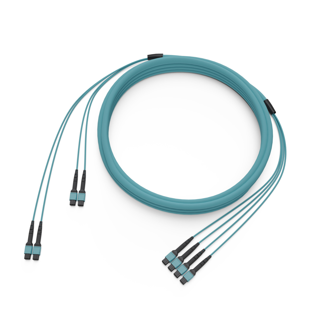 MPO-MPO 48F OM4 Angled Trunk top angle