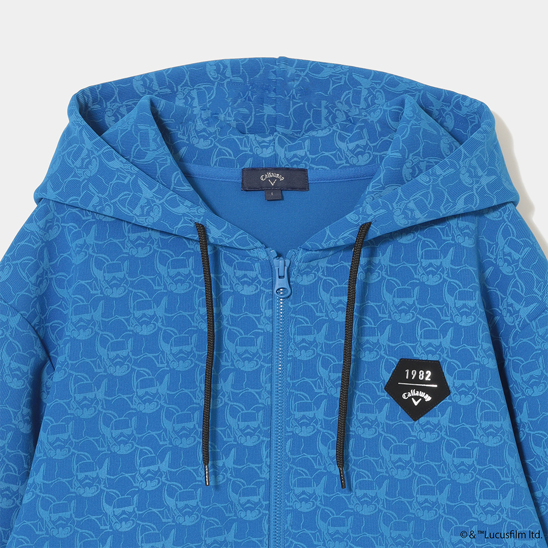 キャロウェイ ゴルフ ニットパーカー ブルゾン LL 総柄 星柄 CALLAWAY(キャロウェイ) スウェット・パーカー｜中古ゴルフ