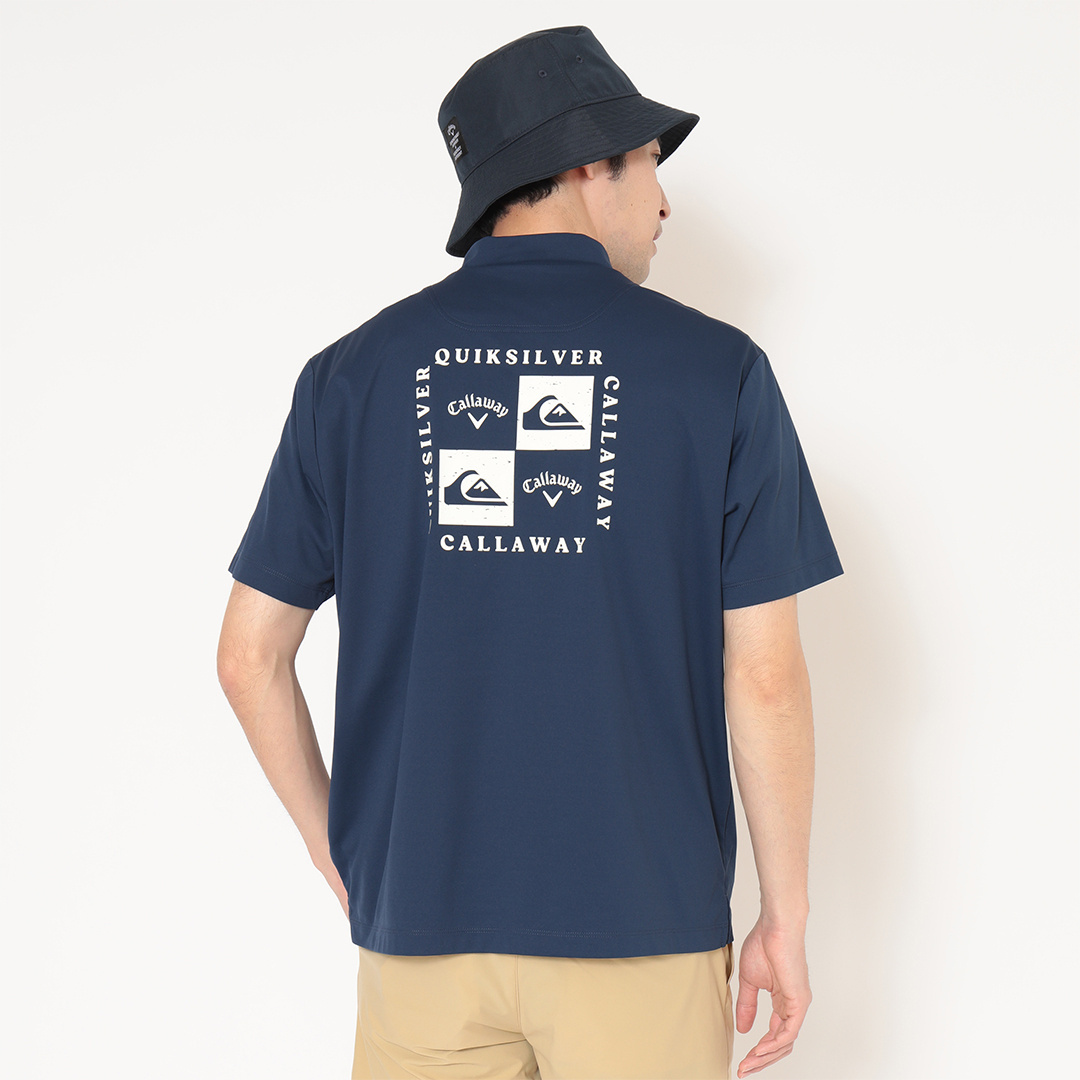 QUIKSILVERコラボ/バックロゴ半袖モックネック (MENS)