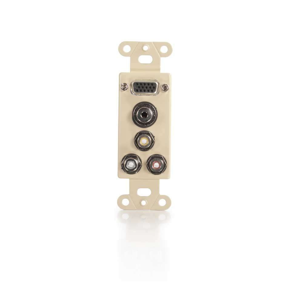 VGA, 3.5mm Audio, Composite Video and RCA Stereo Audio Wall Plate
