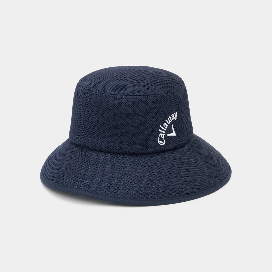 後ろ下がり変形ブリムかざあなメッシュハット (WOMENS)