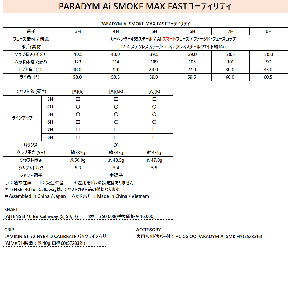 PARADYM Ai SMOKE MAX FASTユーティリティ