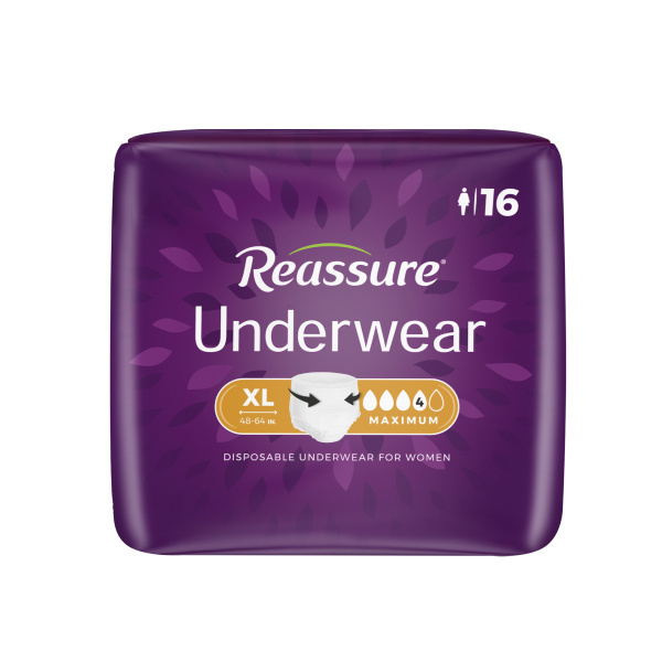 Reassure Maximum Underwear for Women, XLarge - 16/bag (REDUWXT Health & Beauty Health Care Incontinence Aids) photo