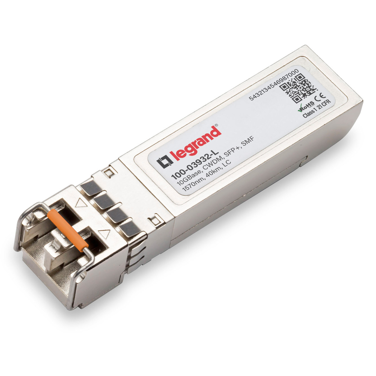 Calix 100-03932 Compatible 10GBase-CWDM SFP+ Transceiver (SMF, 1570nm, 40km, LC Duplex, DDM, I-Temp)
