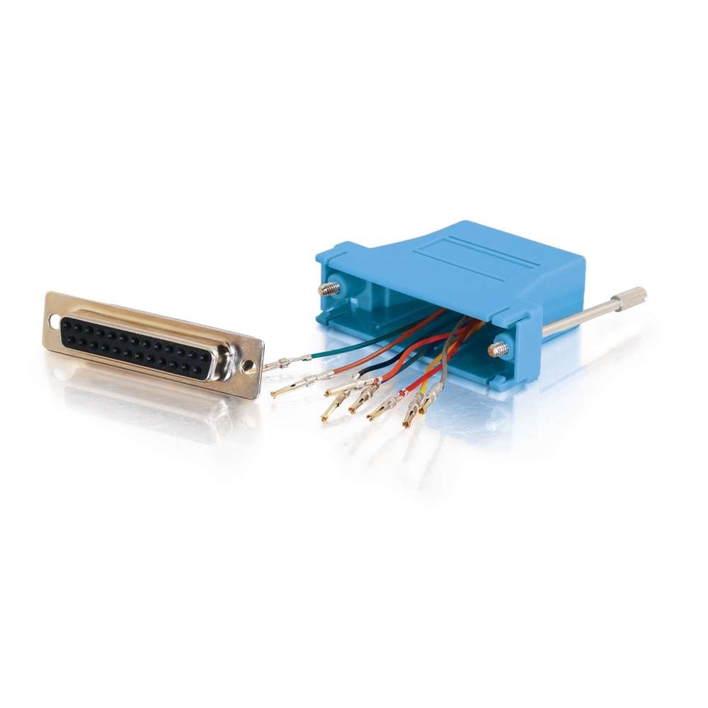 RJ45 to DB25 Female Modular Adapter - Blue