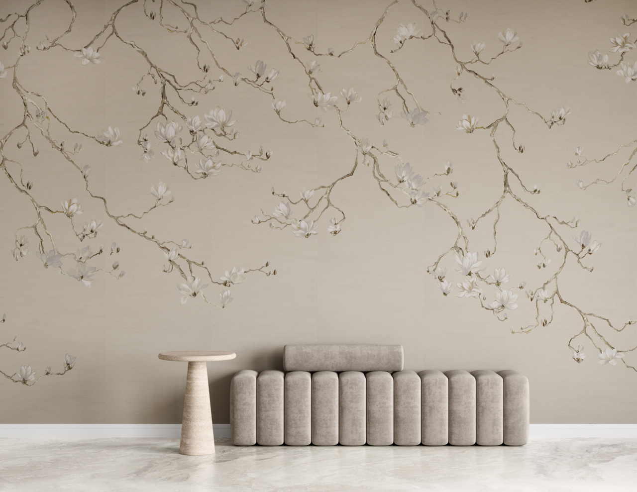 BLOSSOM ブロッサム 23-24 Elegante Blossom in Sage Bloom on Glam Grass | Phillip Jeffries