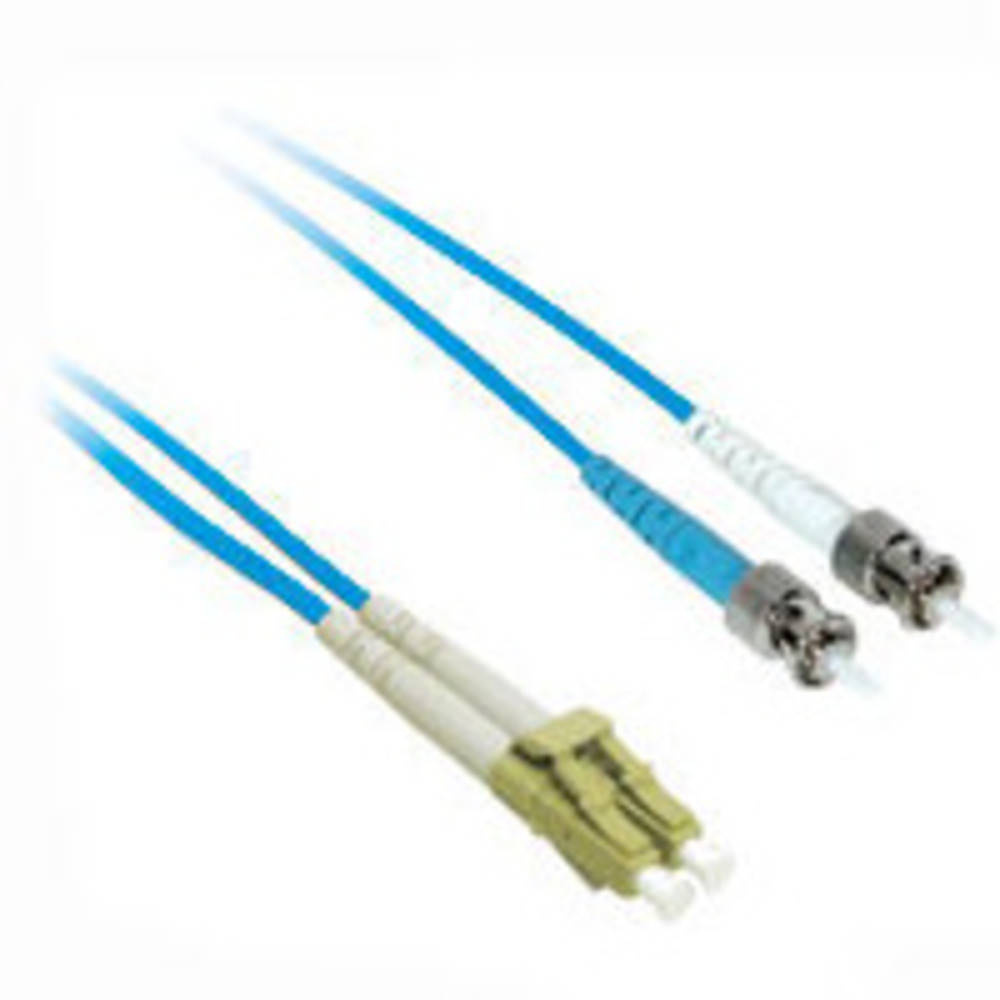 LC-ST 50/125 OM2 Duplex Multimode PVC Fiber Optic Cable - Blue