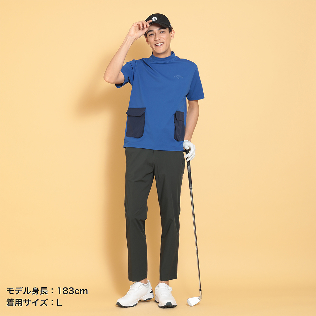 オンライン限定】-3℃裏クール天竺モックネックシャツ ※4Lサイズ