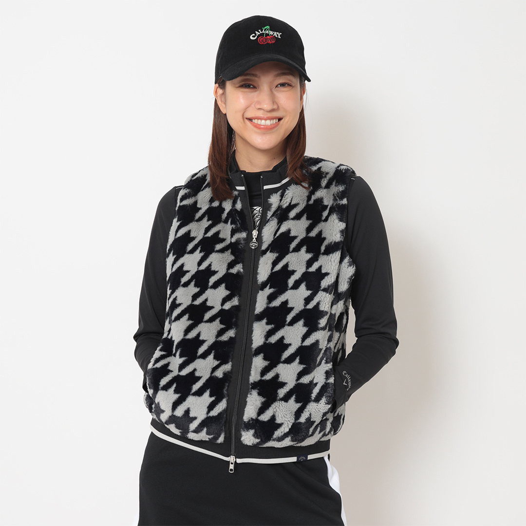 千鳥プリントファーベスト (WOMENS)