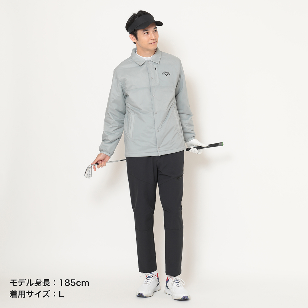 ストレッチミニリップ中綿コーチジャケット (MENS)