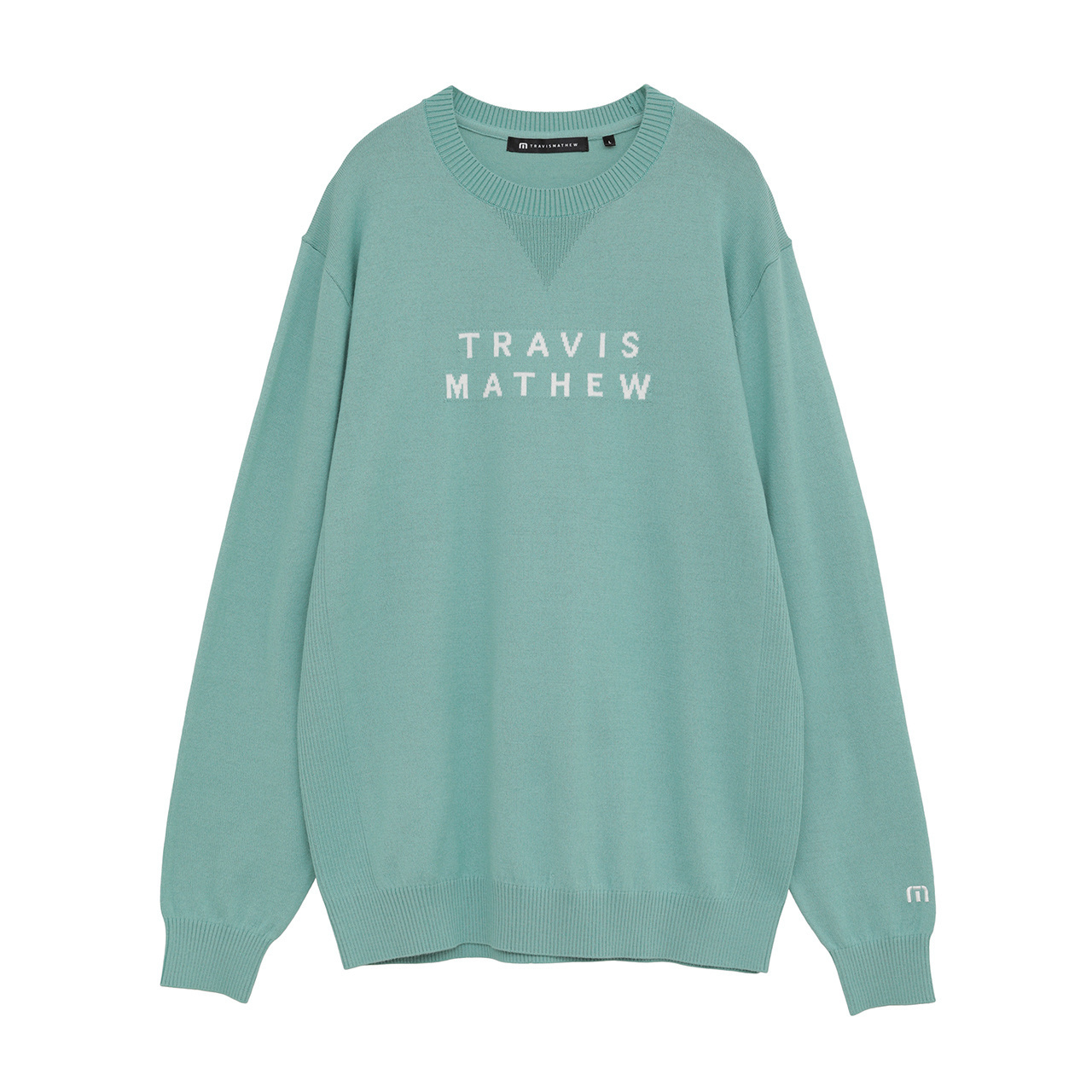 ウール混 クルーネック ロゴセーター(MENS)