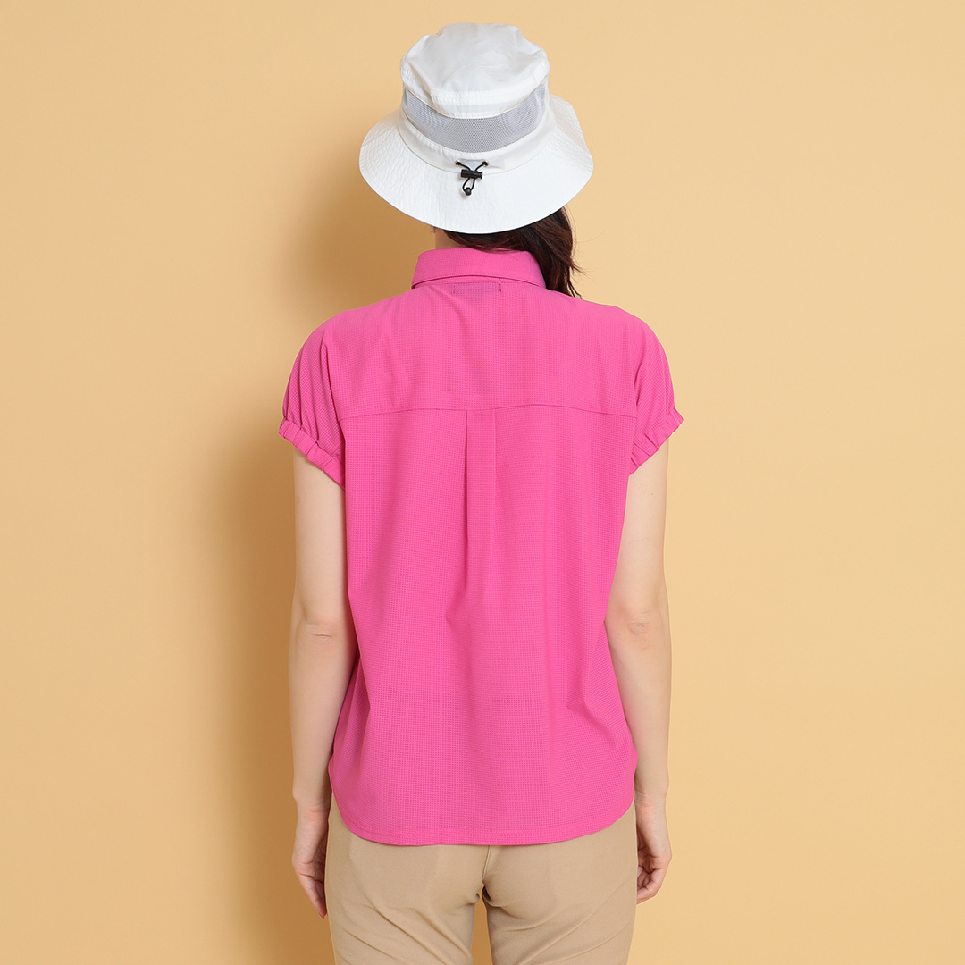 新品・未使用　かざあなメッシュ　フレンチスリーブシャツ かざあなメッシュフレンチスリーブシャツ (WOMENS)