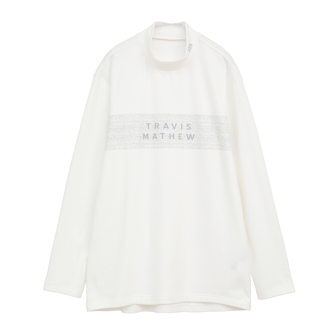チェストプリント 長袖 モックネック(MENS)