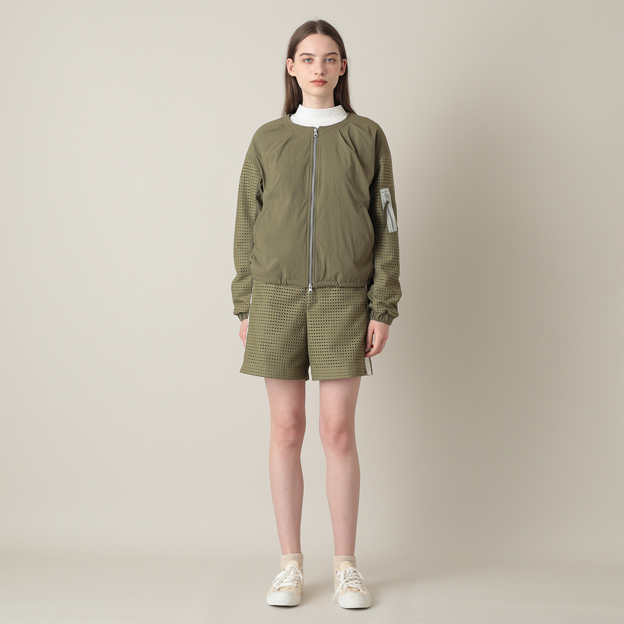 格子素材 レーヤード ショートパンツ(WOMENS)