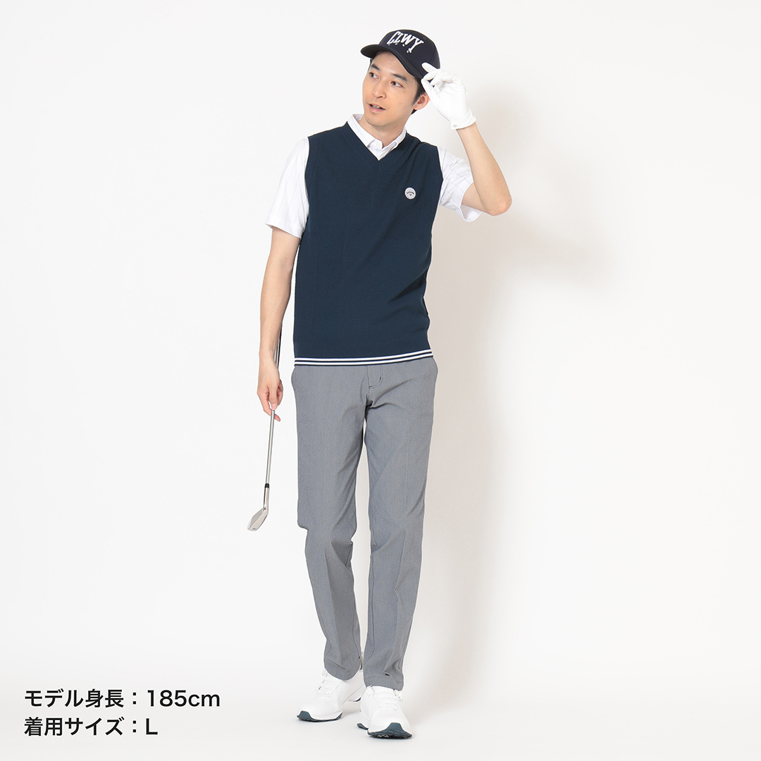 リンクス編みニットベスト (MENS)