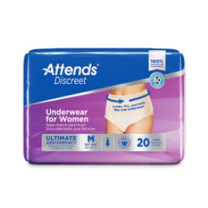 Attends Discreet Underwear for Women, Medium - 20/bag (ATDUWMT Health & Beauty Health Care Incontinence Aids) photo