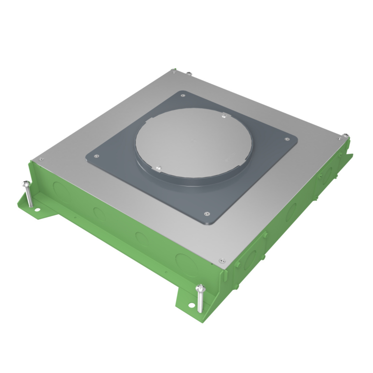 RFBA 6Gang Round Cover Floor Box On Grade Concrete Floor Boxes