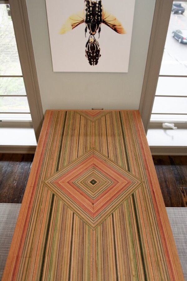 skateboard table by Jeremy Vessels Gralehaus Bed and Beverage