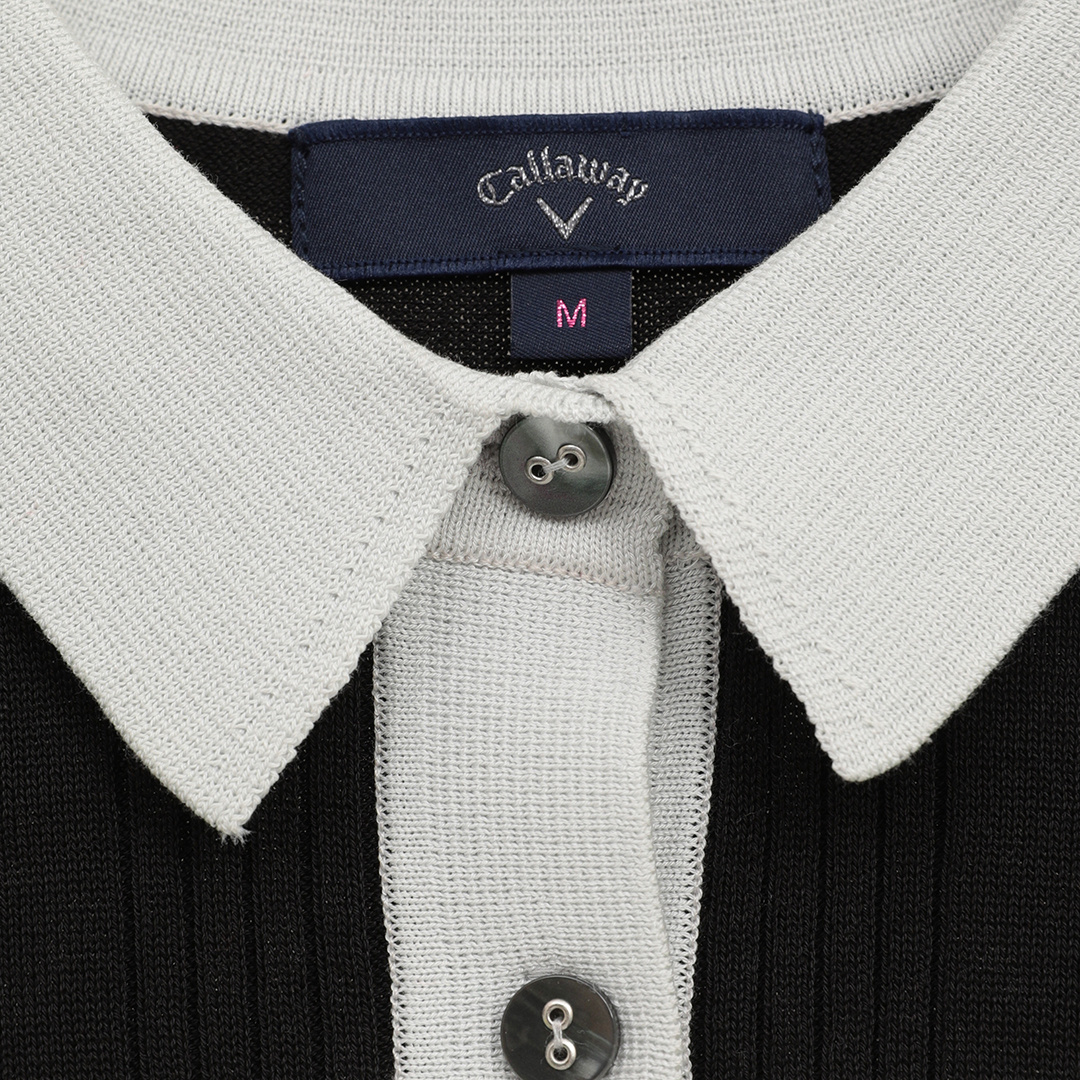 河本結プロ着用】ハイツイストコットン半袖ニットポロ (WOMENS)