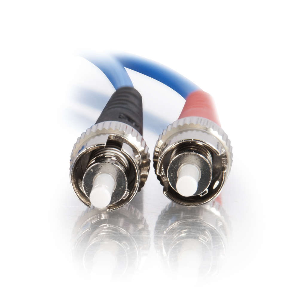 ST-ST 62.5/125 OM1 Duplex Multimode PVC Fiber Optic Cable - Blue