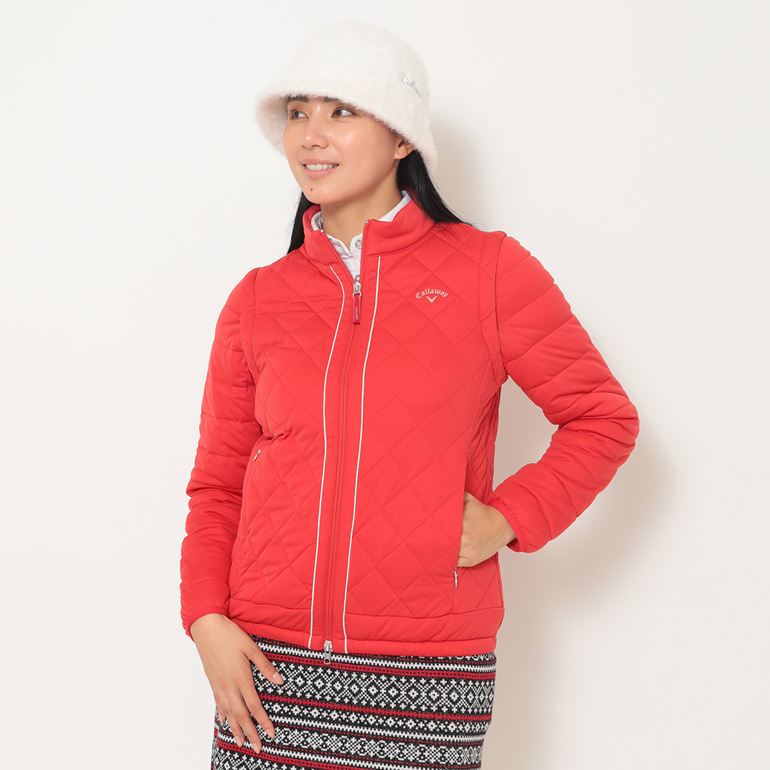 スターストレッチ袖取り外し中綿ブルゾン (WOMENS)