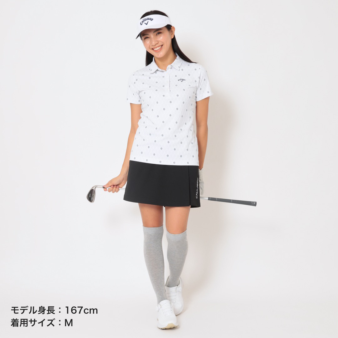 カノコ飛び柄半袖シャツ (WOMENS)