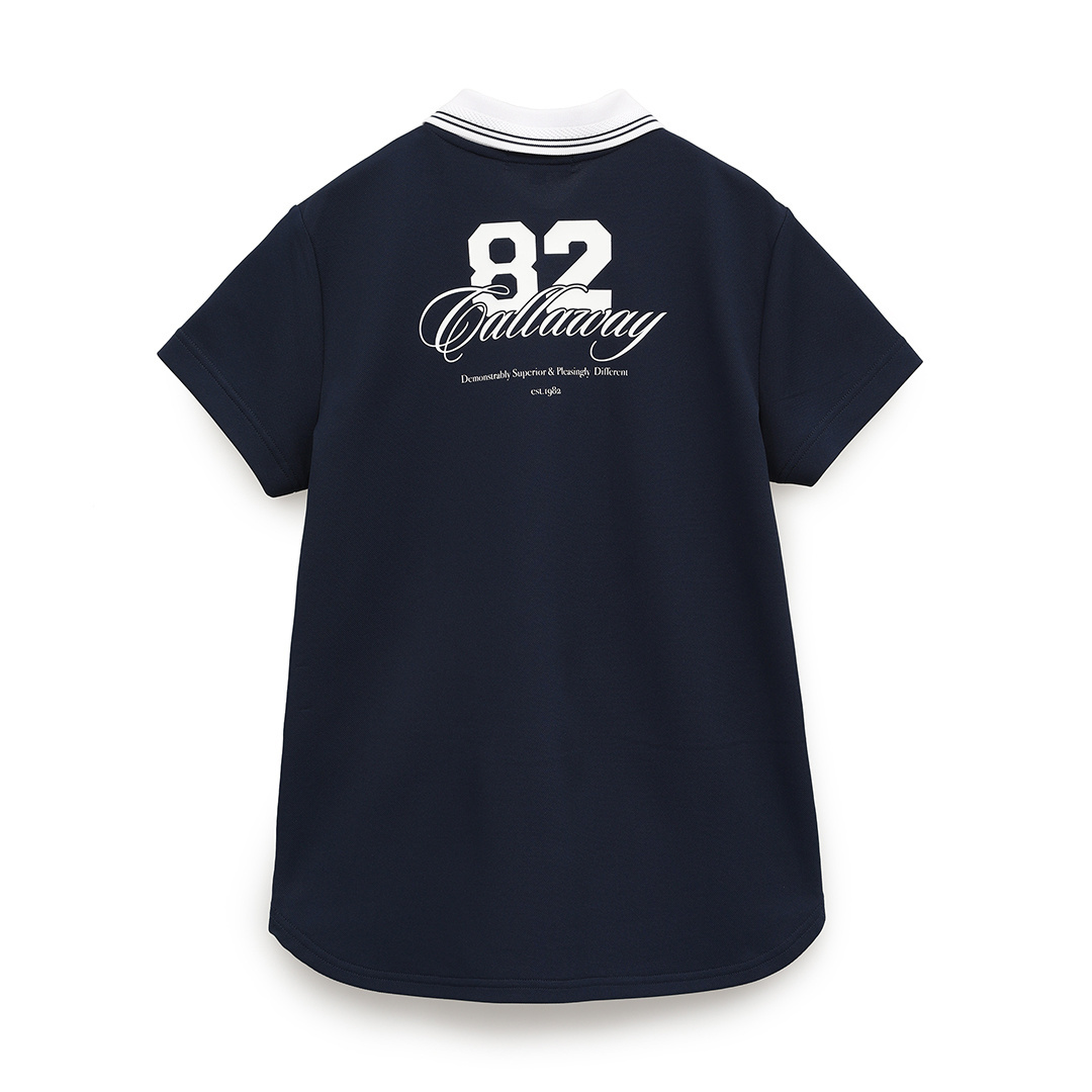 バックプリント半袖ポロシャツ (WOMENS)