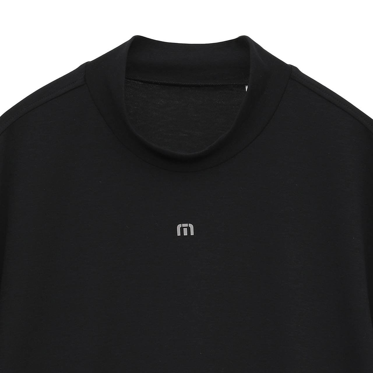 ソフトタッチ ロゴプリント 半袖モックネック(MENS)